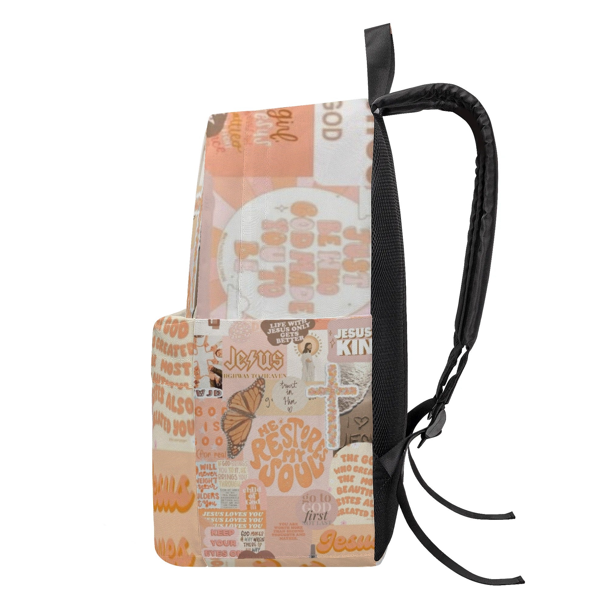 Inspirational Bible Verse Backpack – Trust in Him, Jesus Loves You, Christian Faith Book Bag.PLAF32